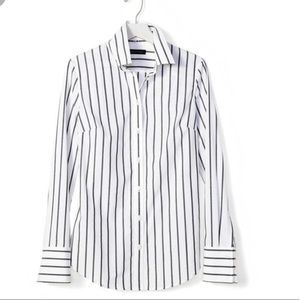 Banana Republic Riley Shirt striped ruffle detail